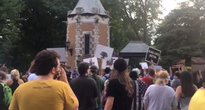 Hundreds Of Protesters Return To Armed Couple’s Home, Vowing ‘No Peace’