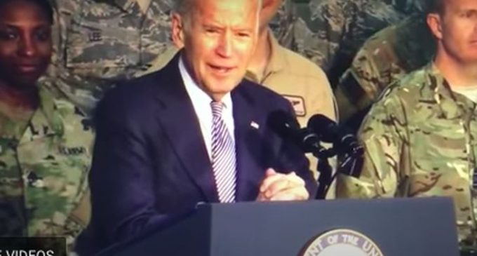 Video Surfaces of Joe Biden Calling Troops “Stupid Bastards” for Not Clapping