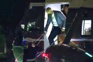 Biden Finally Returns to White House After 4-Day Absence Looking Exhausted, Bent Over and Unstable