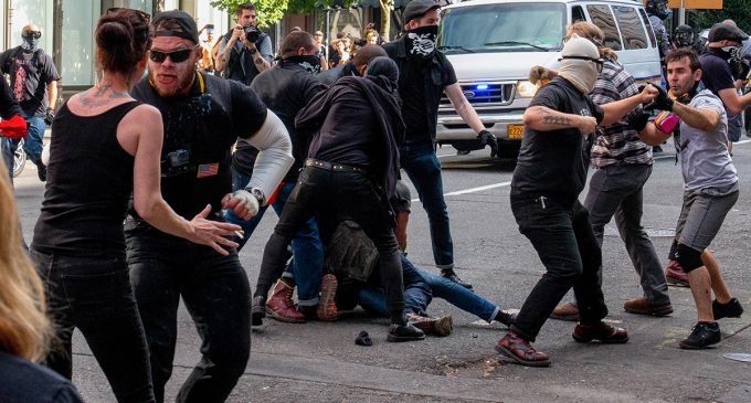 Shots Fired as Antifa, Proud Boys Clash on Portland Streets with Explosives, Weapons