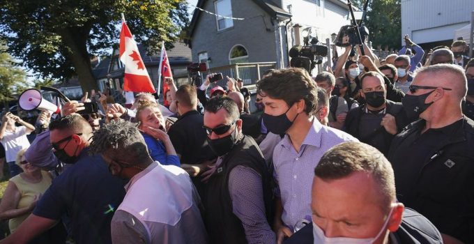 Justin Trudeau Pelted With Rocks at Campaign Event