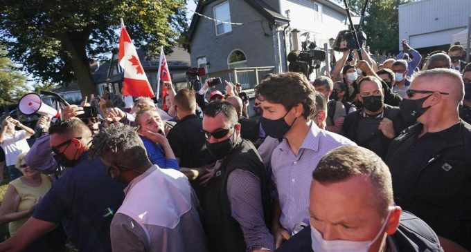 Justin Trudeau Pelted With Rocks at Campaign Event