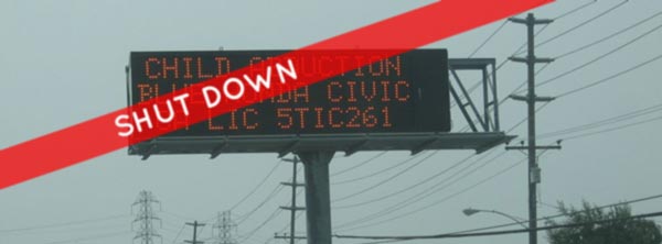 Amber Alert system suffers from gov’t shut-down?