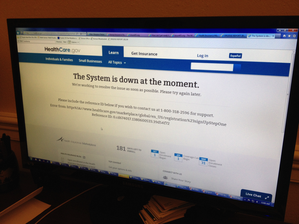 ObamaCare Exchanges Crash Minutes After Launch for Congressman