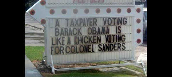 A Taxpayer Voting for Obama is Like…