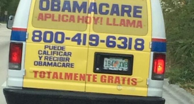 “Free Obamacare” Vans Cruise Miami Streets As Obama Reassures Hispanics