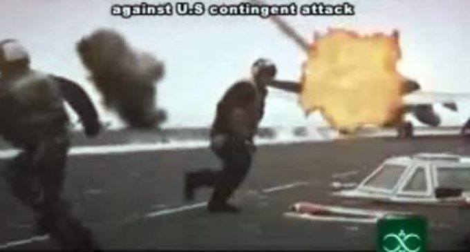 VIDEO: Bombing of U.S. Aircraft Carrier, Tel Aviv Simulated on Iranian TV