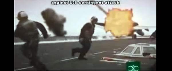 VIDEO: Bombing of U.S. Aircraft Carrier, Tel Aviv Simulated on Iranian TV
