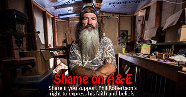 Backlash Against A&E, in Support of Phil Robertson’s Faith & Beliefs