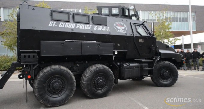 Local town gets massive mine-resistant tank from Homeland Security