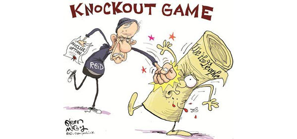 Harry Reid’s Version of the Knockout Game