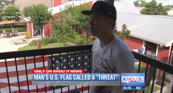 Apt. Complex Tells Man His American Flag Is A “Threat To The Muslim Community”