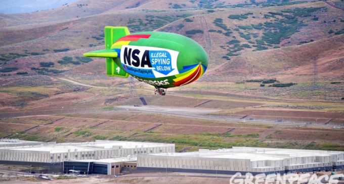 NSA Protest Blimp Flies Over NSA Data Center In Utah