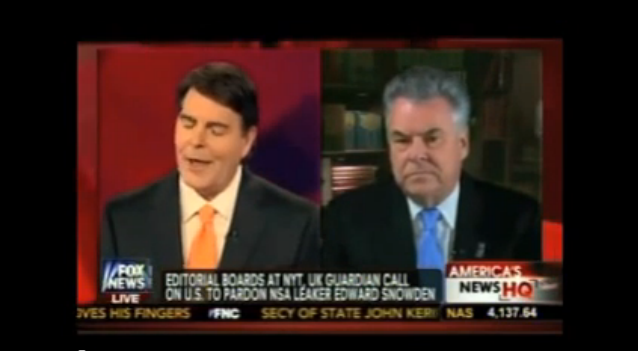 Rep. Pete King: Snowden Is A Traitor, Fox Commentator Complicit and Biased