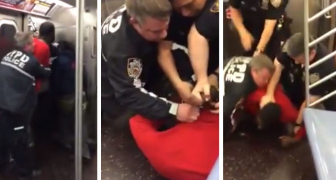 NYPD Brutally Arrest Man For Sleeping On The Subway