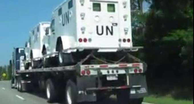 Armored UN Trucks Spotted In Georgia