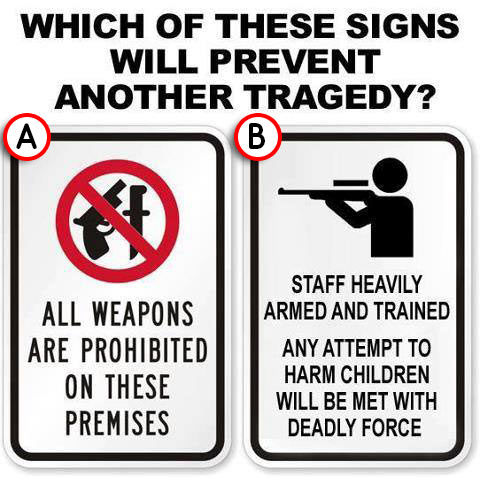 Which of these signs is more likely to prevent another tragedy?